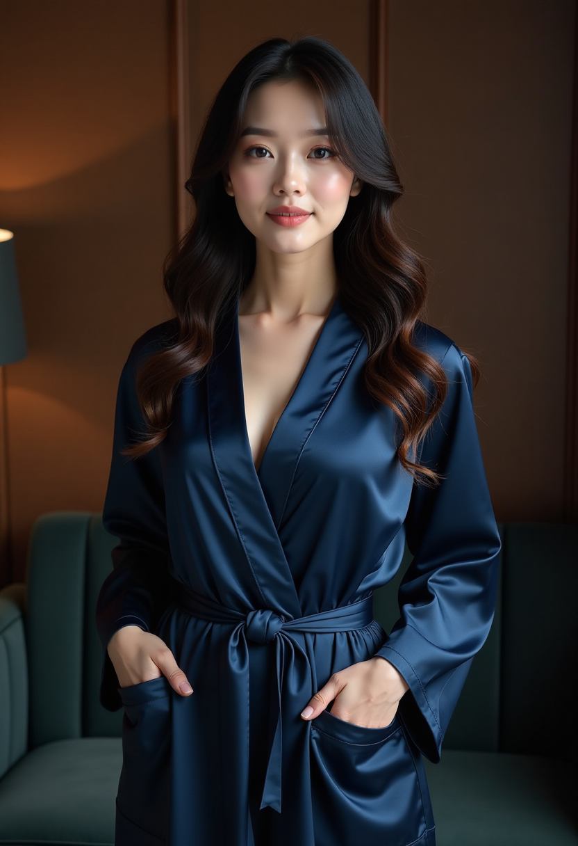 妈妈在厨房整理刚洗好的蔬菜